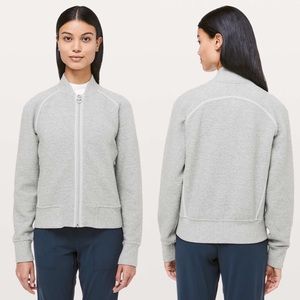 Lululemon On Repeat Bomber Heather Core Light Grey